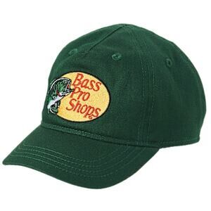 Bass Pro Shops Green Embroidered Bass Logo Adjustable‎ Baseball Hat